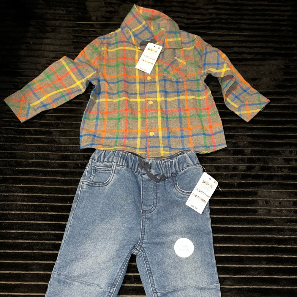Two piece shirt & jeans